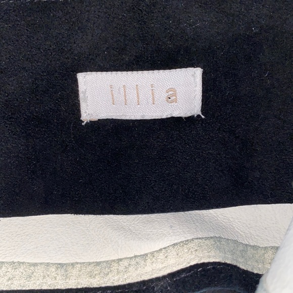 Illia Anthropologie Suede Leather Black & White Midi Pencil Skirt - S - Picture 8 of 10